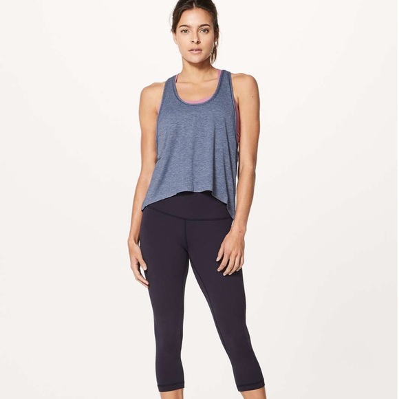 Lululemon Intended Tank. Heathered Dark Cobalt size 4 - Picture 5 of 6